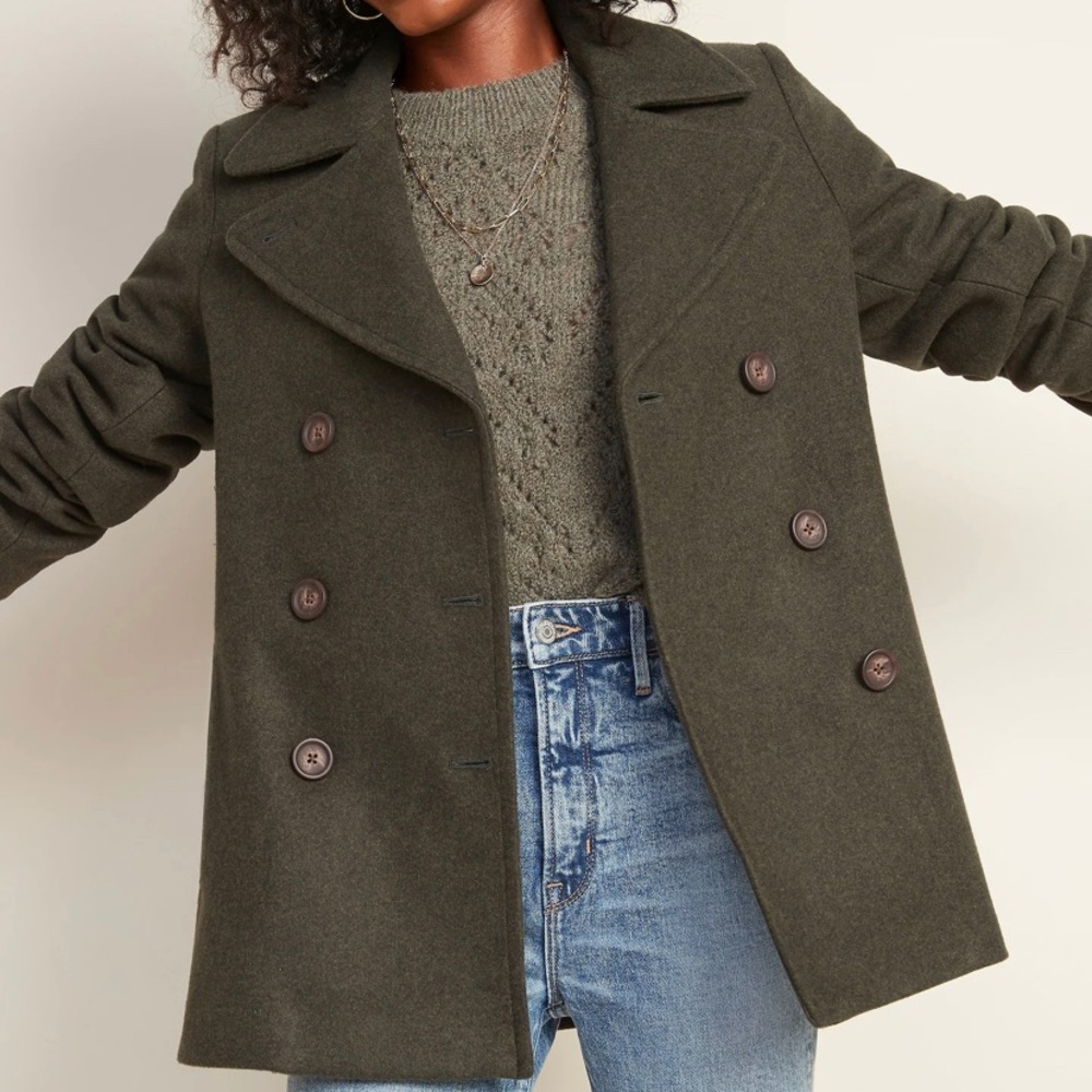 Old navy olive Peacoat jacket